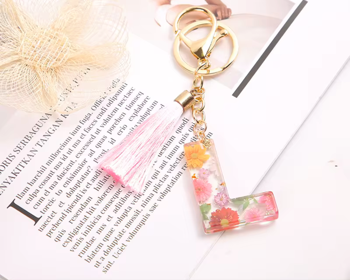 Pink with tassel keychain