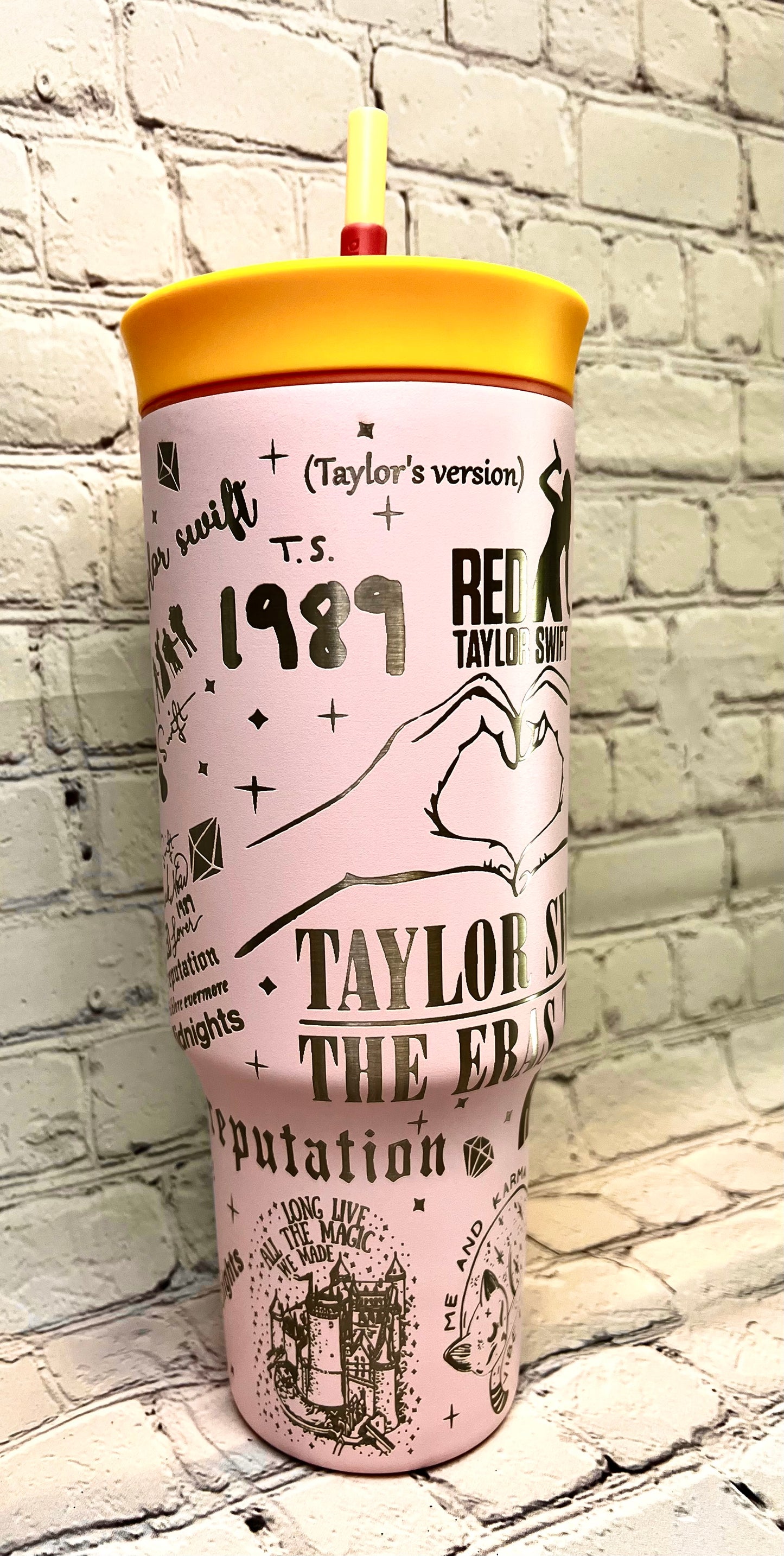 Swiftie Owala 40oz fully engraved