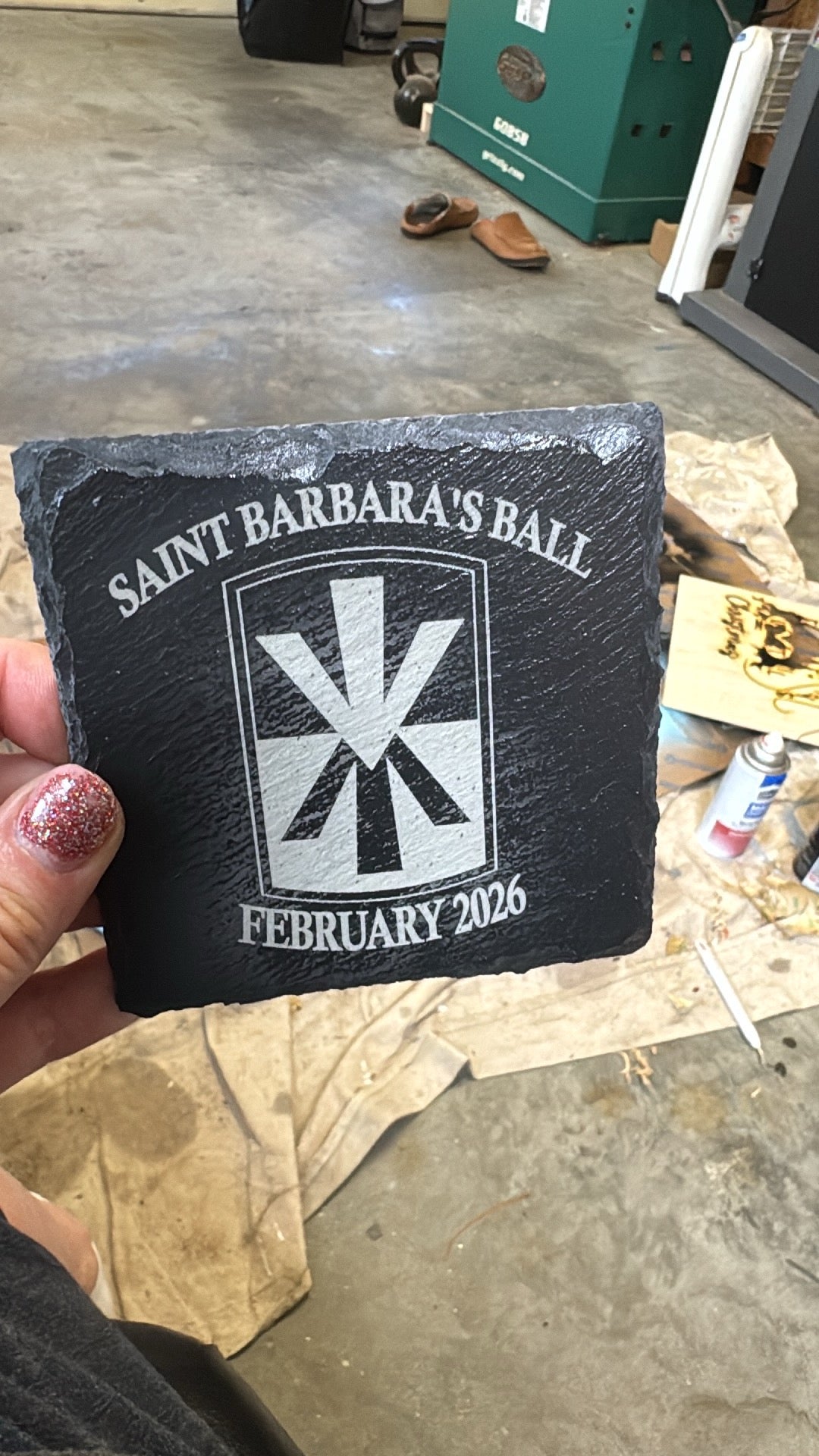Custom order saint barbaras military ball gift