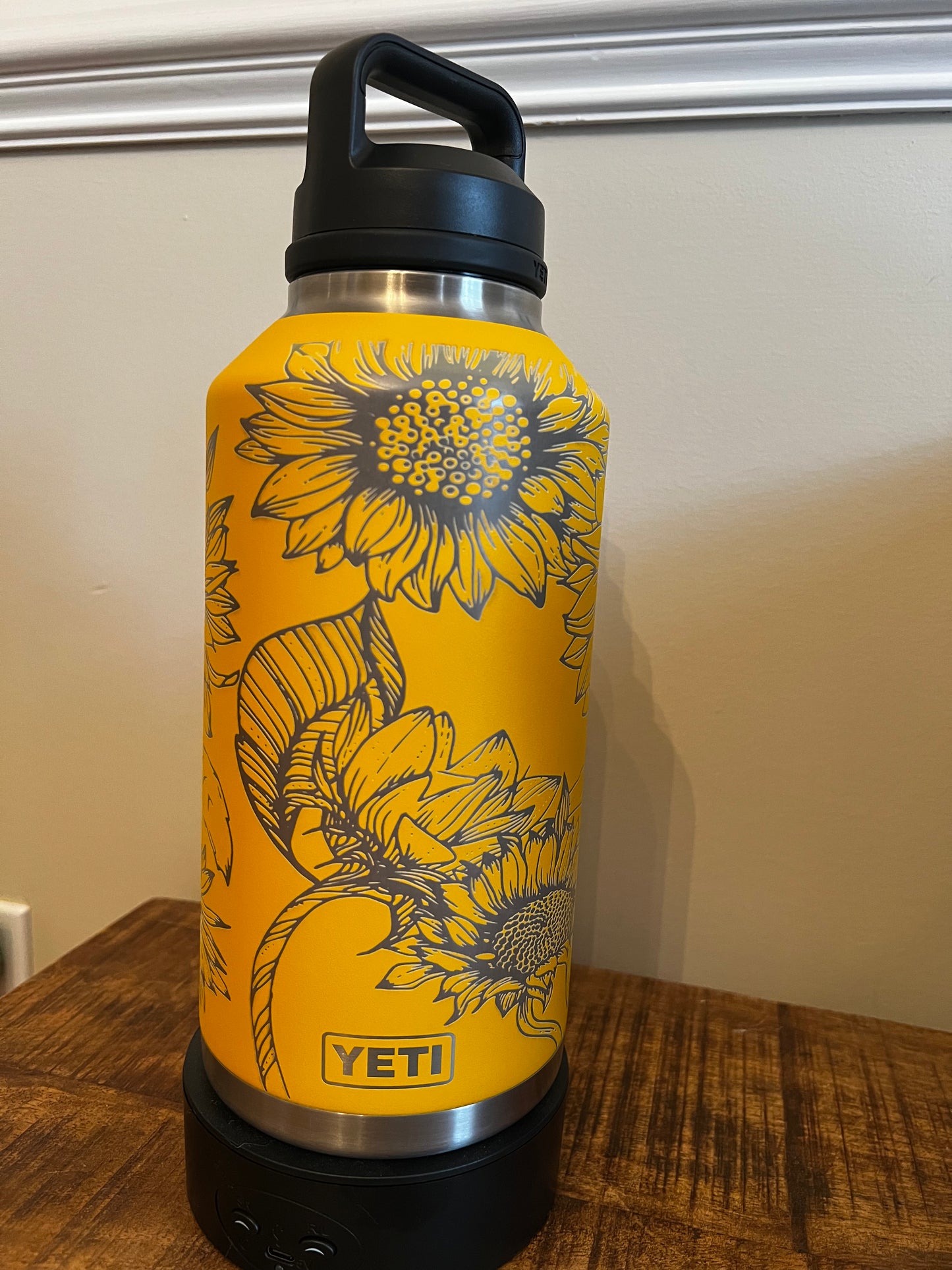 YETI Sunflower Engraved Rambler 64 oz