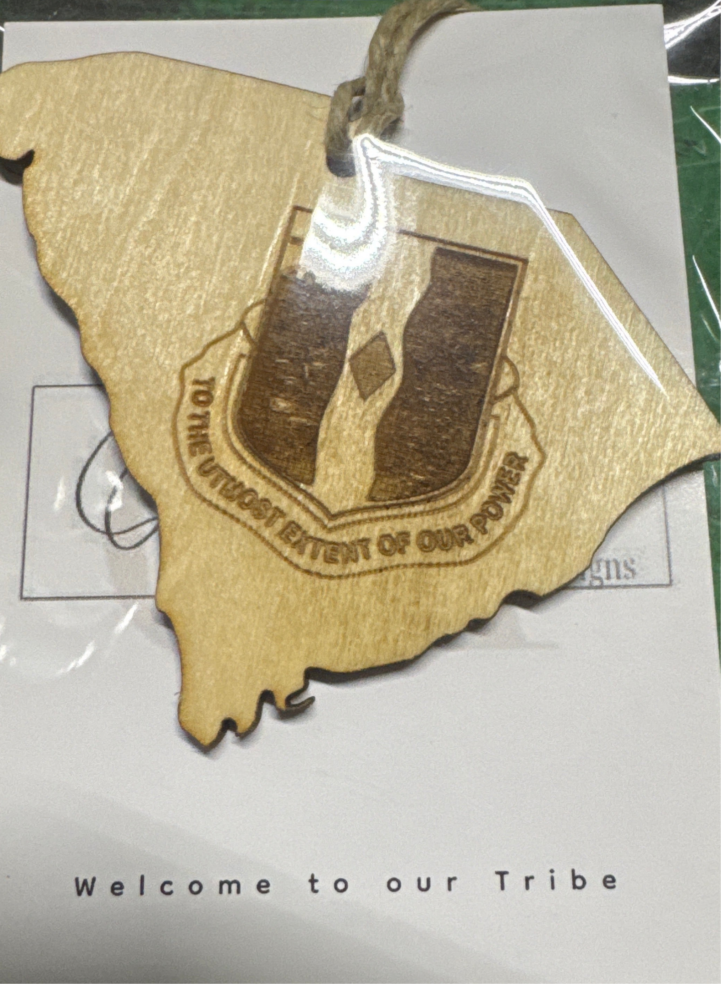 South Carolina wooden unit ornament