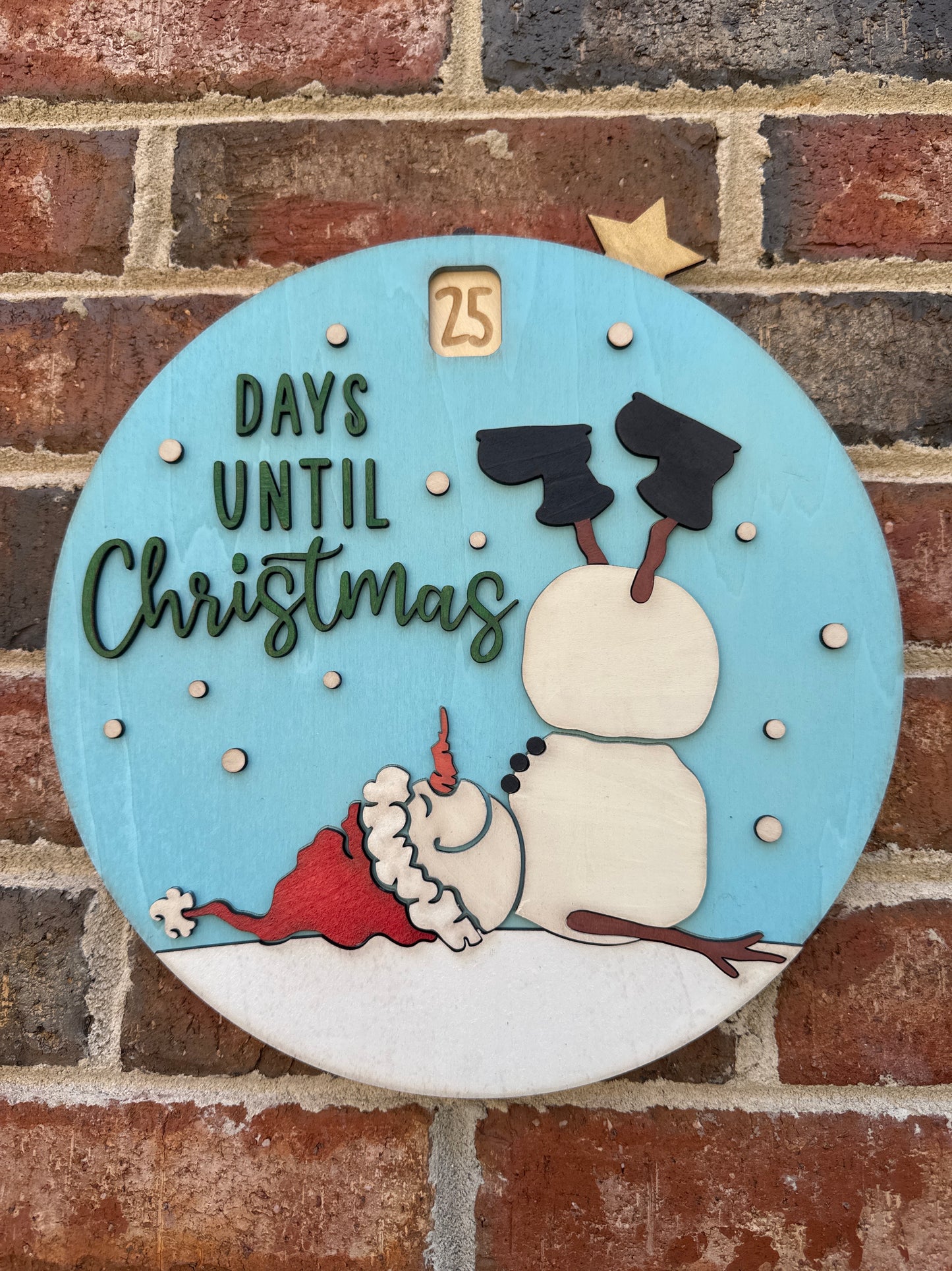 Christmas countdown sign