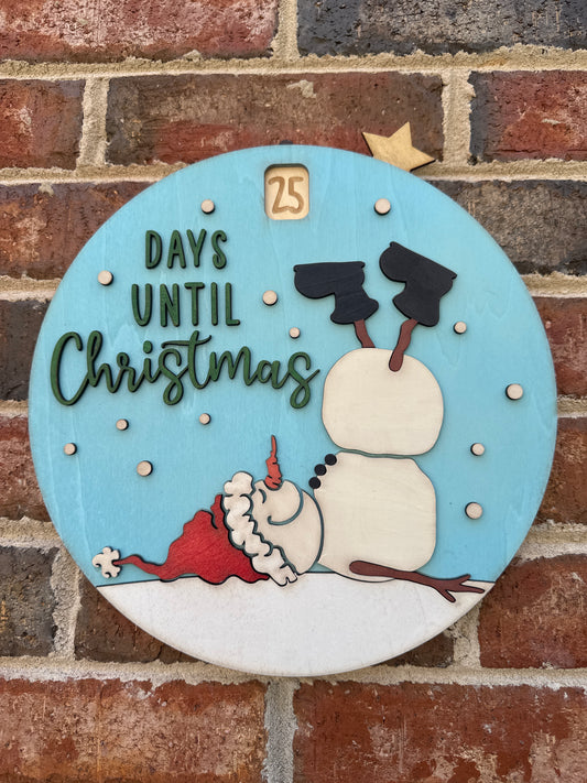 Christmas countdown sign
