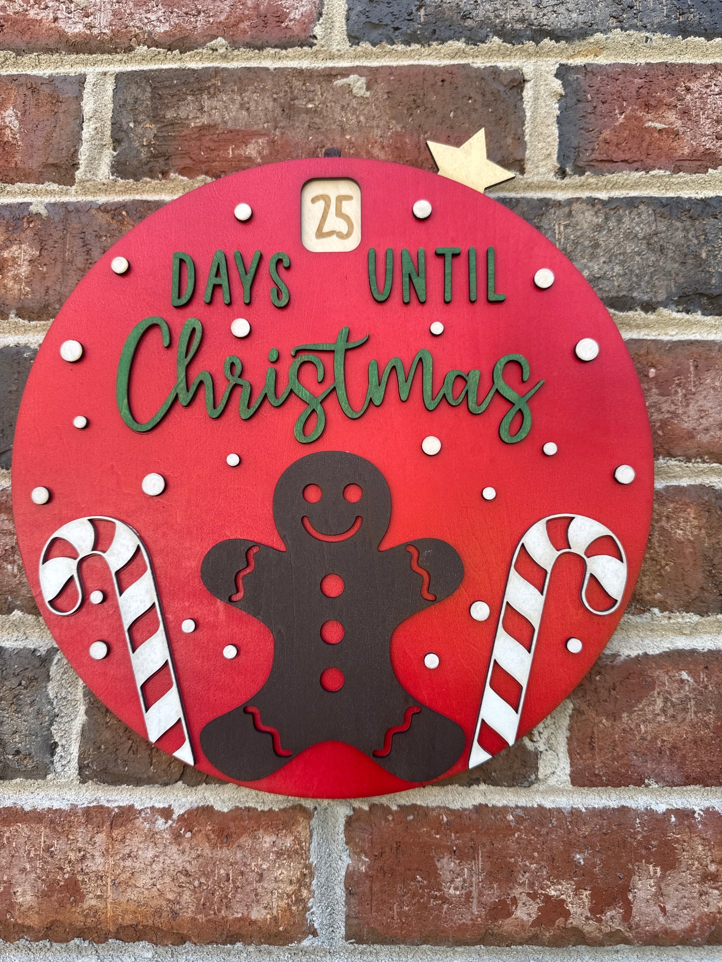 Christmas countdown sign