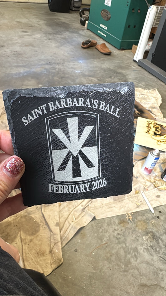 Custom order saint barbaras military ball gift