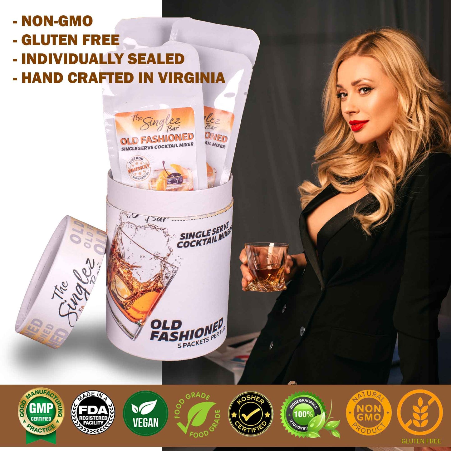 Singlez Bar™ Old Fashioned Cocktail Mixers