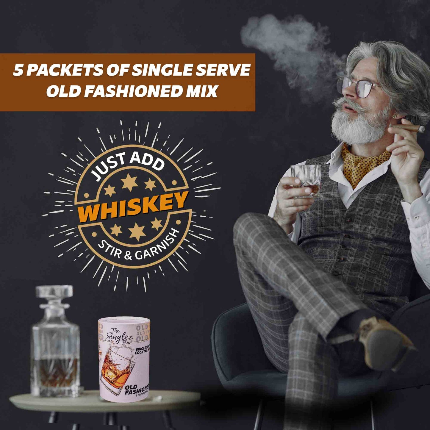 Singlez Bar™ Old Fashioned Cocktail Mixers